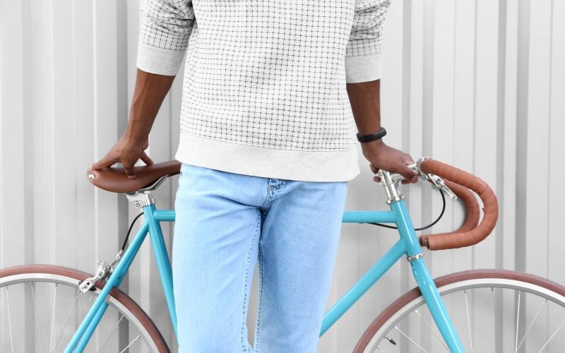 a person on a bicycle